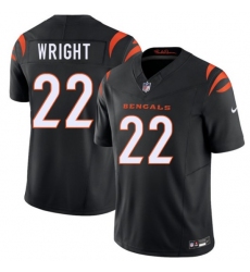 Men's Cincinnati Bengals #22 Ceyair Wright Black 2026 Draft F.U.S.E. Vapor Untouchable Limited Football Stitched Jersey