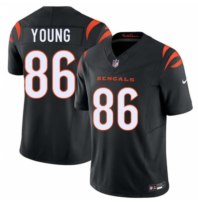 Men's Cincinnati Bengals #86 Colbie Young Black 2026 Draft F.U.S.E. Vapor Untouchable Limited Football Stitched Jersey