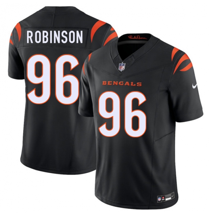 Men's Cincinnati Bengals #96 Landon Robinson Black 2026 Draft F.U.S.E. Vapor Untouchable Limited Football Stitched Jersey