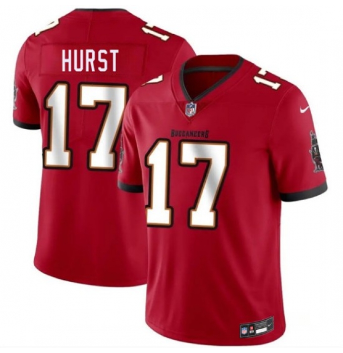 Men's Tampa Bay Buccaneers #17 Ted Hurst Red 2026 Draft Vapor Limited Football Stitched Jersey