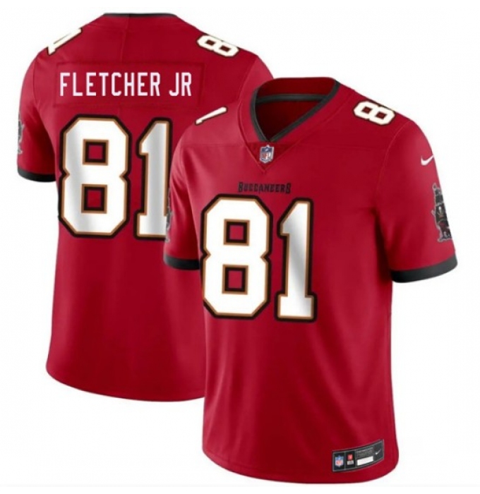 Men's Tampa Bay Buccaneers #81 Kenny Fletcher Jr Red 2026 Draft Vapor Limited Football Stitched Jersey
