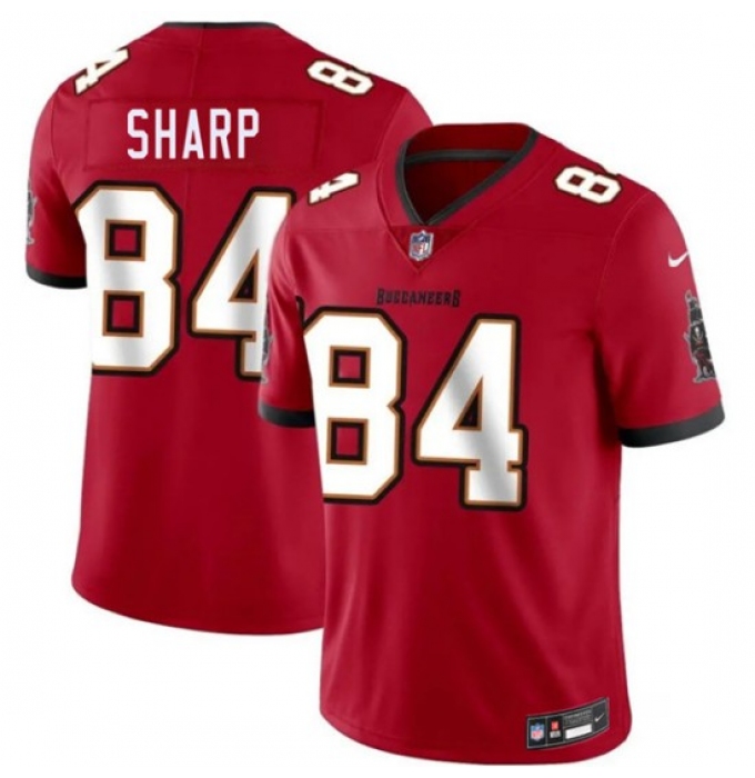 Men's Tampa Bay Buccaneers #84 Bauer Sharp Red 2026 Draft Vapor Limited Football Stitched Jersey