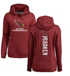 NFL Women's Nike Arizona Cardinals #36 Budda Baker Maroon Backer Pullover Hoodie