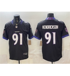 Men's Baltimore Ravens #91 Trey Hendrickson Black 2026 F.U.S.E. Alternate Vapor Stitched Limited Football Stitched Jersey
