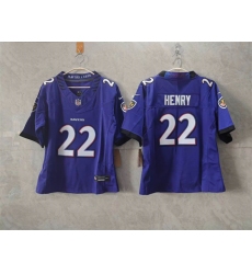 Women's Baltimore Ravens #22 Derrick Henry Black F.U.S.E. Vapor Football Jersey(Run Small)
