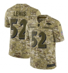 Youth Nike Baltimore Ravens #52 Ray Lewis Limited Camo 2018 Salute to Service NFL Jersey