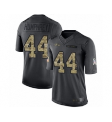 Youth Baltimore Ravens #44 Marlon Humphrey Limited Black 2016 Salute to Service Football Jersey