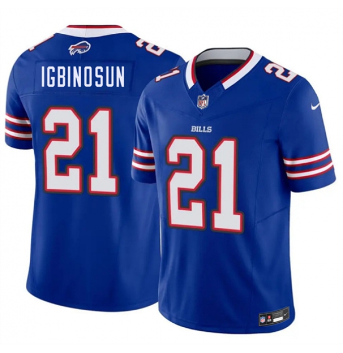 Men's Buffalo Bills #21 Davison Igbinosun Blue 2026 Draft F.U.S.E. Vapor Untouchable Limited Football Stitched Jersey