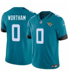 Men's Jacksonville Jaguars #0 Michael Wortham Teal 2026 Draft F.U.S.E. Vapor Untouchable Limited Football Stitched Jersey