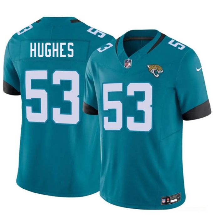 Men's Jacksonville Jaguars #53 Parker Hughes Teal 2026 Draft F.U.S.E. Vapor Untouchable Limited Football Stitched Jersey