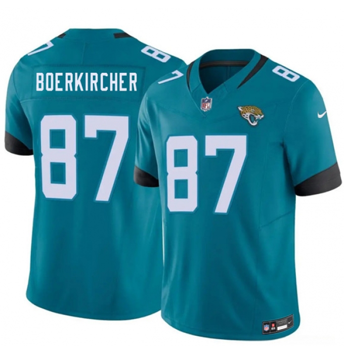 Men's Jacksonville Jaguars #87 Nate Boerkircher Teal 2026 Draft F.U.S.E. Vapor Untouchable Limited Football Stitched Jersey