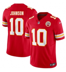 Men’s Kansas City Chiefs #10 Emmett Johnson Red 2026 Draft F.U.S.E. Vapor Untouchable Limited Football Stitched Jersey