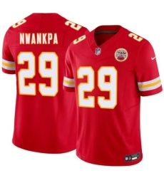 Men’s Kansas City Chiefs #29 Xavier Nwankpa Red 2026 Draft F.U.S.E. Vapor Untouchable Limited Football Stitched Jersey
