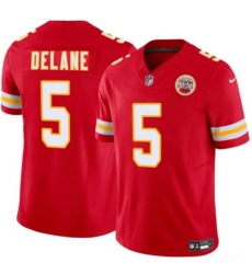 Men’s Kansas City Chiefs #5 Mansoor Delane Red 2026 Draft F.U.S.E. Vapor Untouchable Limited Football Stitched Jersey