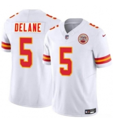 Men’s Kansas City Chiefs #5 Mansoor Delane White 2026 Draft F.U.S.E. Vapor Untouchable Limited Football Stitched Jersey