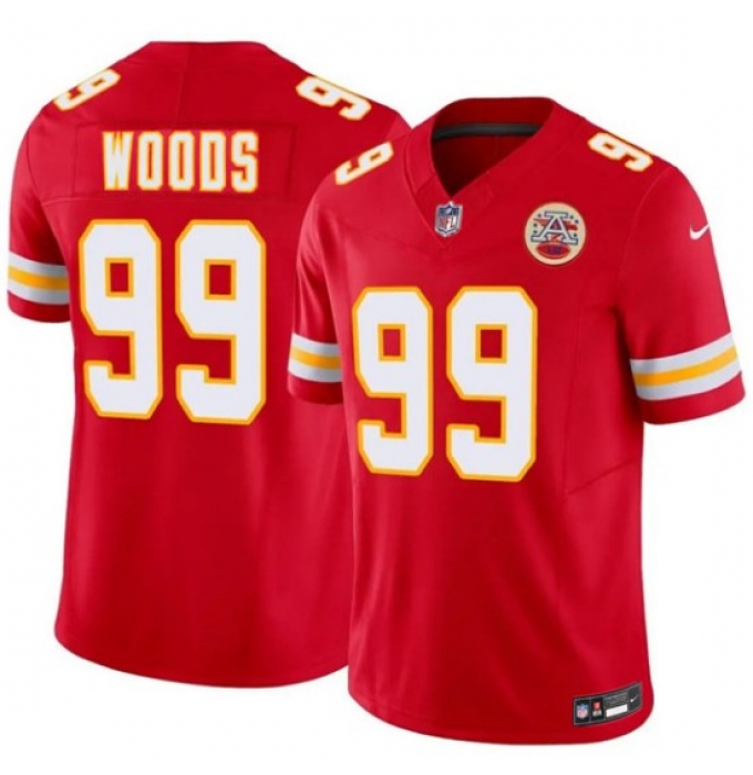 Men’s Kansas City Chiefs #99 Peter Woods Red 2026 Draft F.U.S.E. Vapor Untouchable Limited Football Stitched Jersey